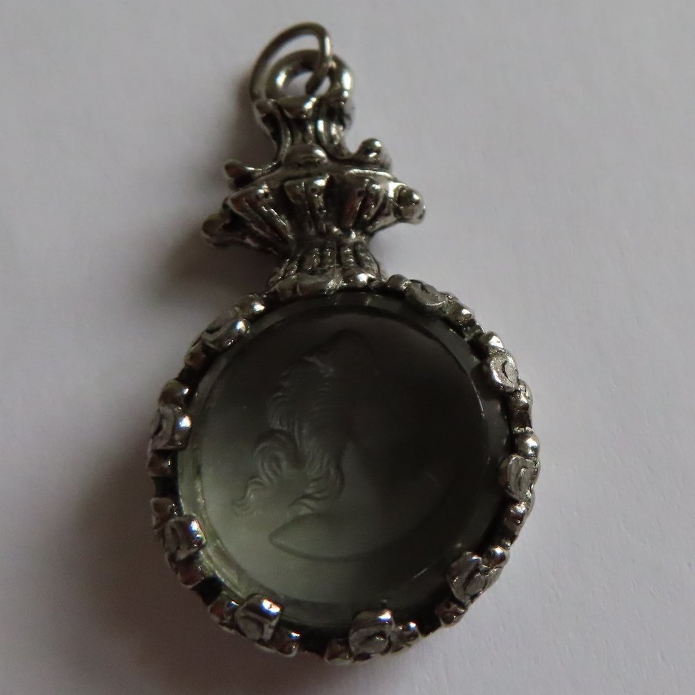 Cameo glass pendant vintage 1960's smoky - Picture 10 of 16